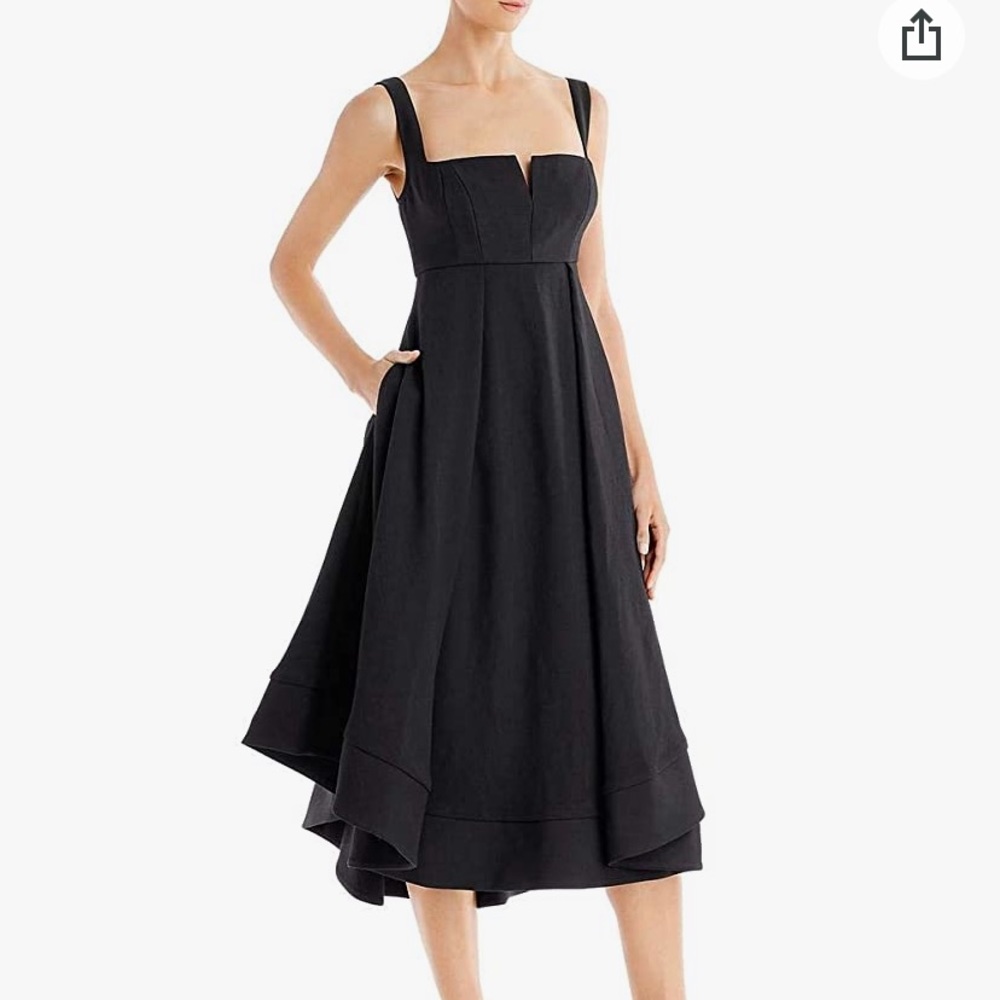 C/MEO Collective Statement Black Sleeveless Midi Dress